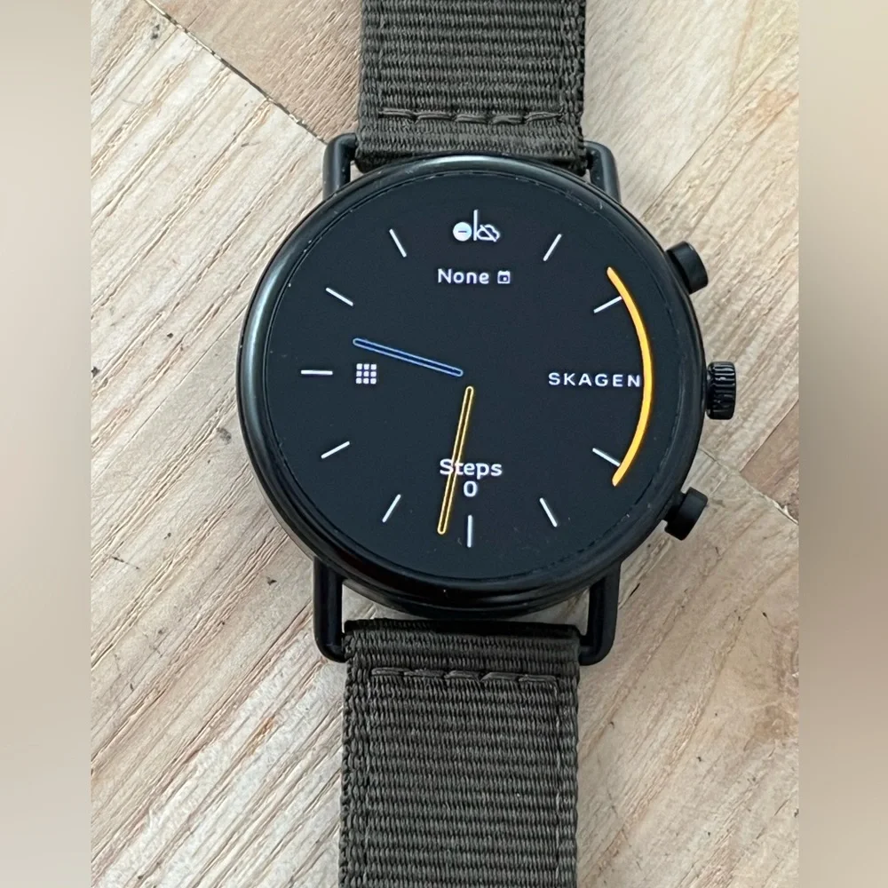 Skagen Falster Gen 2 Smartwatch Wear OS by Google Green Canvas Strap 3ATM